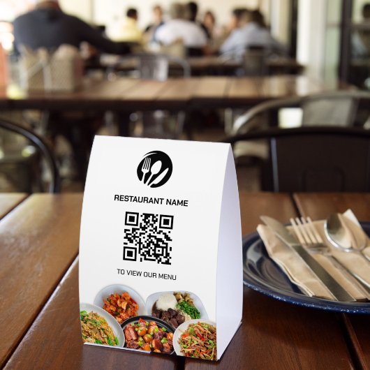 Plaque De Table Code QR de menu numérique Logo de restaurant sur p (Insitu (restaurant))