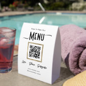 Plaque De Table Code QR de menu point de vente pancarte de table (Insitu (sur table))
