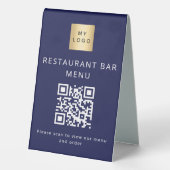 Plaque De Table Code QR de numérisation de menu de bar de café de (Verso)