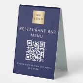 Plaque De Table Code QR de numérisation de menu de bar de café de (Recto)