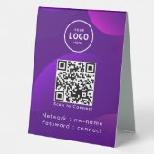 Plaque De Table Code QR de numérisation du réseau WiFi pour se con (Verso)