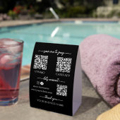 Plaque De Table Code QR de paiement mobile pour les entreprises Bl (InVersositu (sur table))