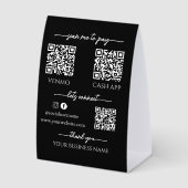 Plaque De Table Code QR de paiement mobile pour les entreprises Bl (Recto)