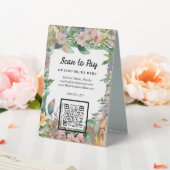 Plaque De Table Code QR de paiement par numérisation pour les vend (In SItu (Mariage))