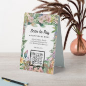 Plaque De Table Code QR de paiement par numérisation pour les vend (En SItu (Tableau))
