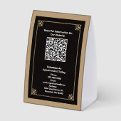 Plaque De Table Code QR de promotion de photo de société d'entrepr (Verso)