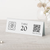 Plaque De Table Code QR de restaurant | Numéro de table Commande p (En SItu (Tableau))