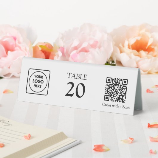 Plaque De Table Code QR de restaurant | Numéro de table Commande p (In SItu (Mariage))