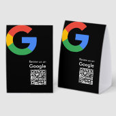 Plaque De Table Code QR de révision Google moderne et tendance (Recto/verso)