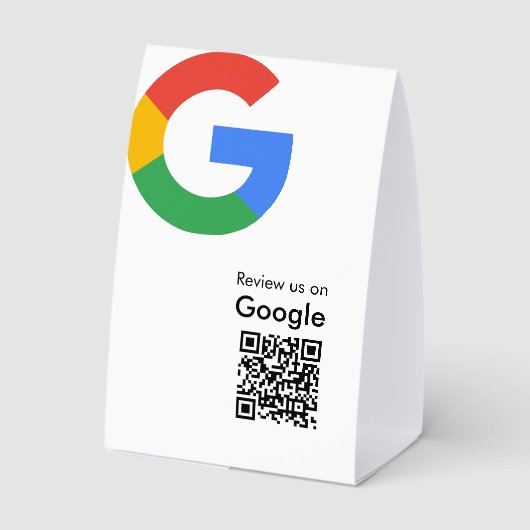 Plaque De Table Code QR de révision Google moderne et tendance (Verso)