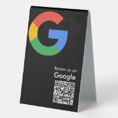 Plaque De Table Code QR de révision Google moderne et tendance (Verso)