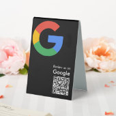Plaque De Table Code QR de révision Google moderne et tendance (In SItu (Mariage))