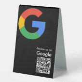 Plaque De Table Code QR de révision Google moderne et tendance (Recto)