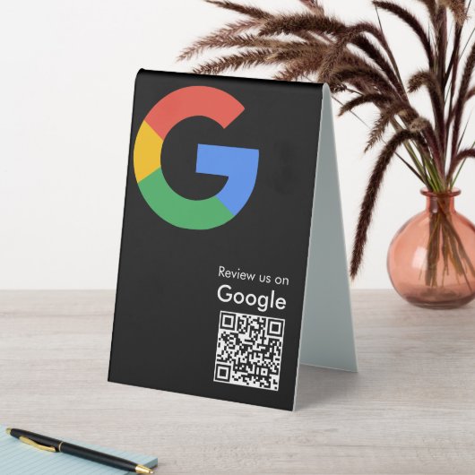 Plaque De Table Code QR de révision Google moderne et tendance (En SItu (Tableau))