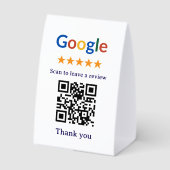Plaque De Table Code QR de révision Google pour entreprise profess (Verso)