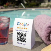 Plaque De Table Code QR de révision Google pour entreprise profess (InVersositu (sur table))
