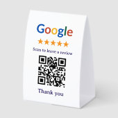 Plaque De Table Code QR de révision Google pour entreprise profess (Recto)