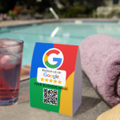 Plaque De Table Code QR de révision Google pour les entreprises (InVersositu (sur table))
