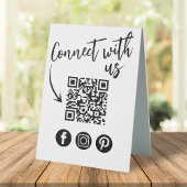 Plaque De Table Code QR de table d'affaires Logo Moderne Scannez-m