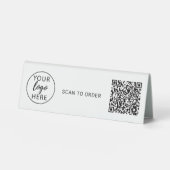 Plaque De Table Code QR d'entreprise de logo d'entreprise personna (Recto)