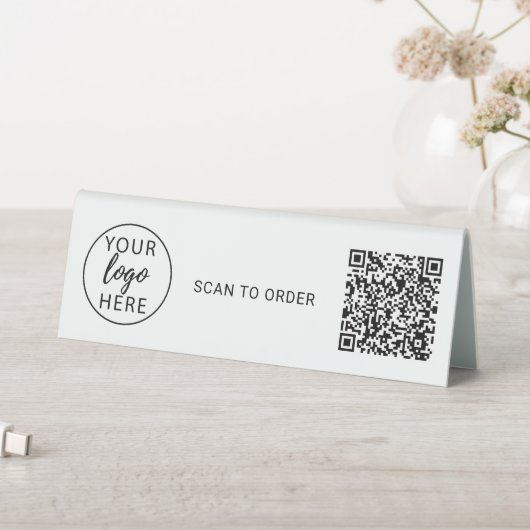 Plaque De Table Code QR d'entreprise de logo d'entreprise personna (En SItu (Tableau))