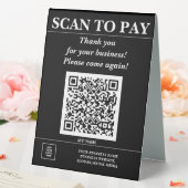 Plaque De Table Code QR d'entreprise personnalisé Paye mobile ici (In SItu (Mariage))