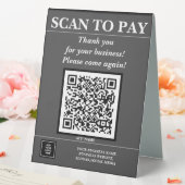 Plaque De Table Code QR d'entreprise personnalisé Paye mobile ici (In SItu (Mariage))