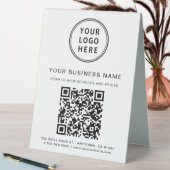 Plaque De Table Code QR du logo de l'entreprise (En SItu (Tableau))