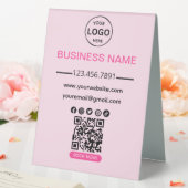 Plaque De Table Code Qr Logo du Spa d'entreprise Médias sociaux ro (In SItu (Mariage))