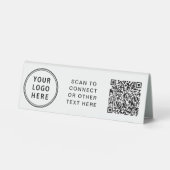 Plaque De Table Code QR Logo Moderne (Recto)