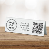 Plaque De Table Code QR Logo Moderne