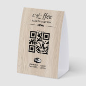 Plaque De Table Code QR Menu Numérique Bois Papier (Verso)