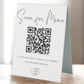 Plaque De Table Code QR moderne Scannez pour payer Venmo + Scannez
