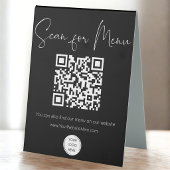 Plaque De Table Code QR moderne Scannez pour payer Venmo + Scannez