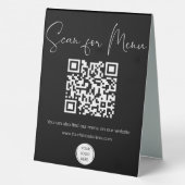 Plaque De Table Code QR moderne Scannez pour payer Venmo + Scannez (Verso)