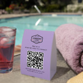 Plaque De Table Code QR Moderne Wifi Gratuit Logo Entreprise Minim (InVersositu (sur table))