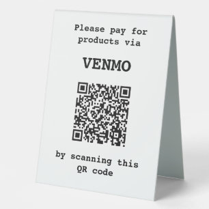 Plaque De Table Code QR personnalisé à deux côtés