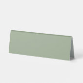 Plaque De Table Code QR personnalisé de couleur vert sauge moderne (Verso)