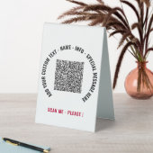 Plaque De Table Code QR personnalisé et panneau de table à texte p (En SItu (Tableau))