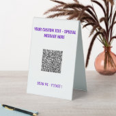 Plaque De Table Code QR personnalisé et panneau de table texte - V (En SItu (Tableau))