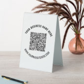 Plaque De Table Code QR personnalisé Info Texte Table de travail T (En SItu (Tableau))