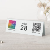 Plaque De Table Code QR personnalisé Logo d'entreprise Ici Numéris (En SItu (Tableau))