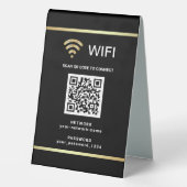 Plaque De Table Code QR personnalisé moderne pour mot de passe de (Verso)