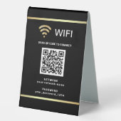 Plaque De Table Code QR personnalisé moderne pour mot de passe de (Recto)