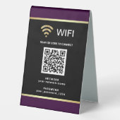 Plaque De Table Code QR personnalisé moderne pour mot de passe de  (Verso)