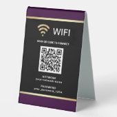 Plaque De Table Code QR personnalisé moderne pour mot de passe de  (Recto)