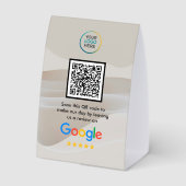 Plaque De Table Code QR personnalisé pour avis Google sur panneau (Verso)