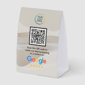 Plaque De Table Code QR personnalisé pour avis Google sur panneau (Recto)