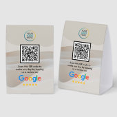 Plaque De Table Code QR personnalisé pour avis Google sur panneau (Recto/verso)