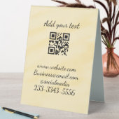Plaque De Table code QR personnalisé simple ajouter votre nom text (En SItu (Tableau))